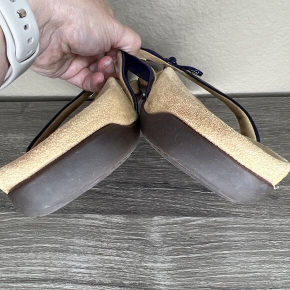 Vionic Flip Flop Shoes Sandals Bow Bella Women's 11? Navy Blue Comfort Support - Picture 4 of 11